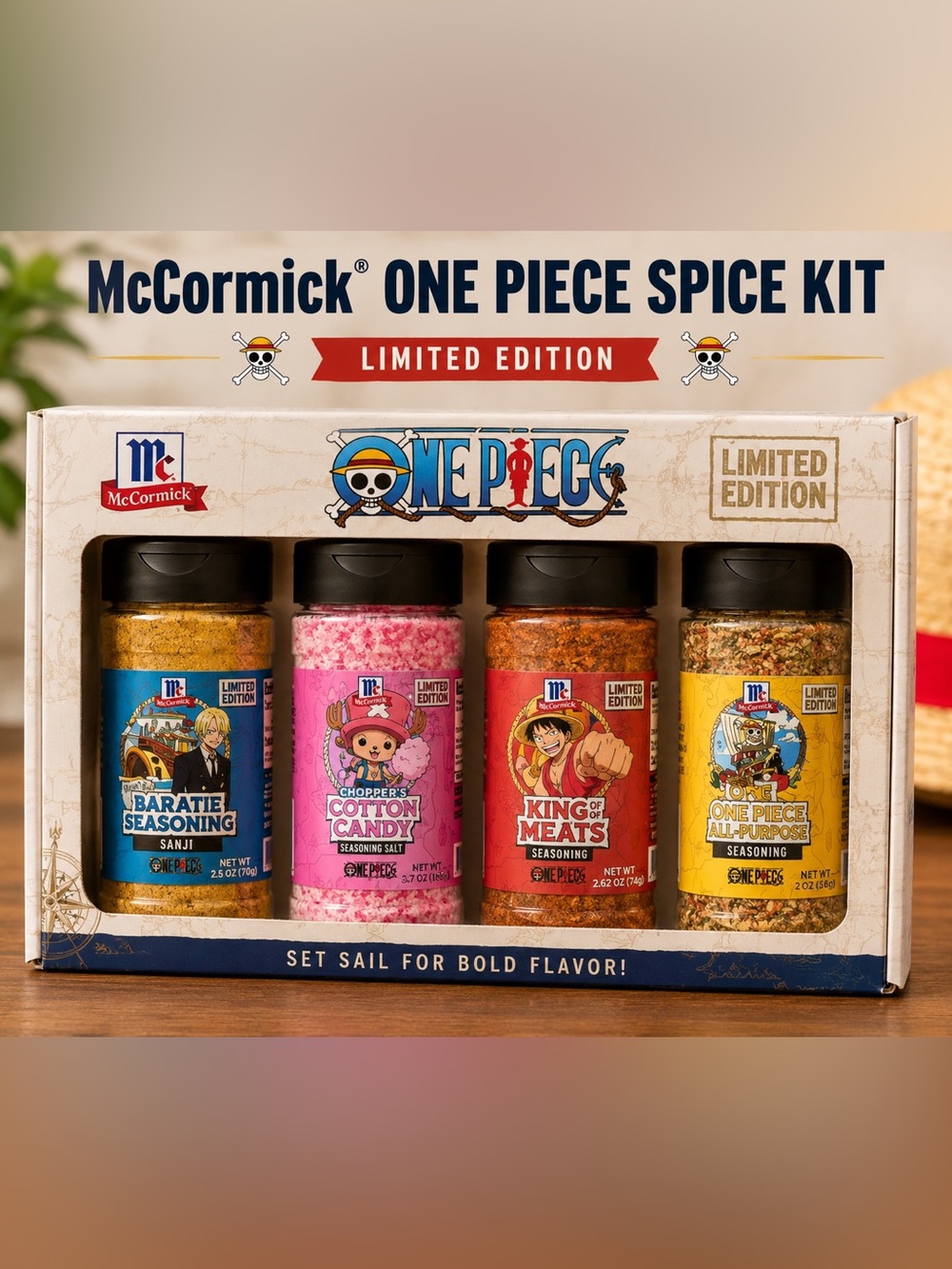 McCormick One Piece Limited Edition Spice Kit Anime Collector Set NEW Sealed
